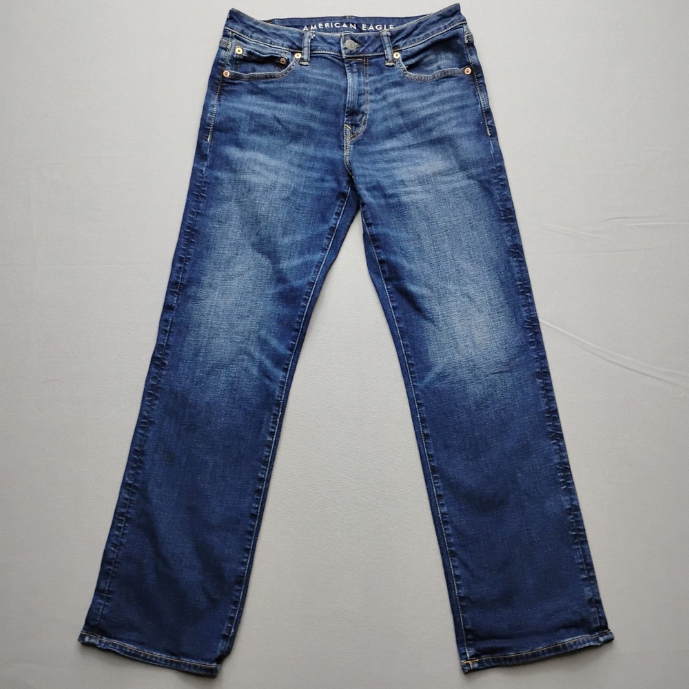 American Eagle Airflex Original Bootcut Jeans Mens 31x30 Blue Denim Medium Wash